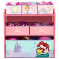 Disney Princess 6-Bin Toy Organizer - Pink