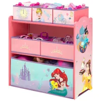Disney Princess 6-Bin Toy Organizer - Pink