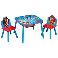 Ensemble 3 pièces pour enfant avec table et chaises de la Pat'Patrouille - Bleu