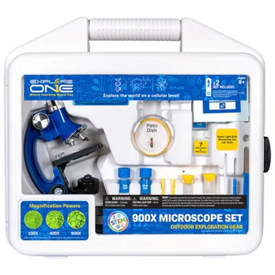 Explore One 45-Piece 900x Microscope Set with Case (88-50101)