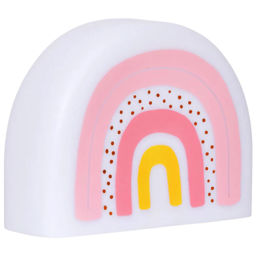 A Little Lovely Company Rainbow Night Light with Timer - White/Pink/Orange