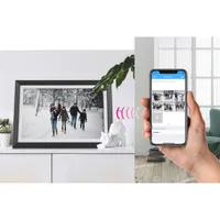 Cadre photo numérique de 10,1 po avec Wi-Fi et écran tactile d'Aluratek (ACKWS10F) - Noir