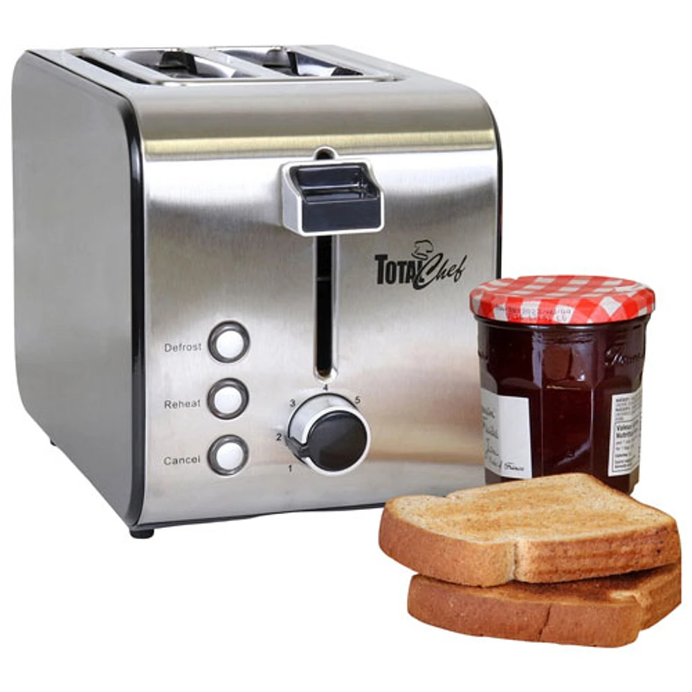 Total Chef Toaster - 2-Slice - Silver/Stainless Steel