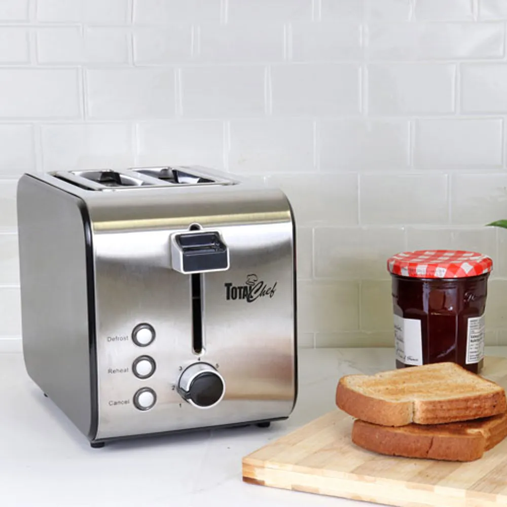 Total Chef Toaster - 2-Slice - Silver/Stainless Steel