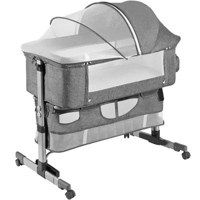 Gymax 3-in-1 Baby Bassinet Beside Sleeper Crib with 5-Level