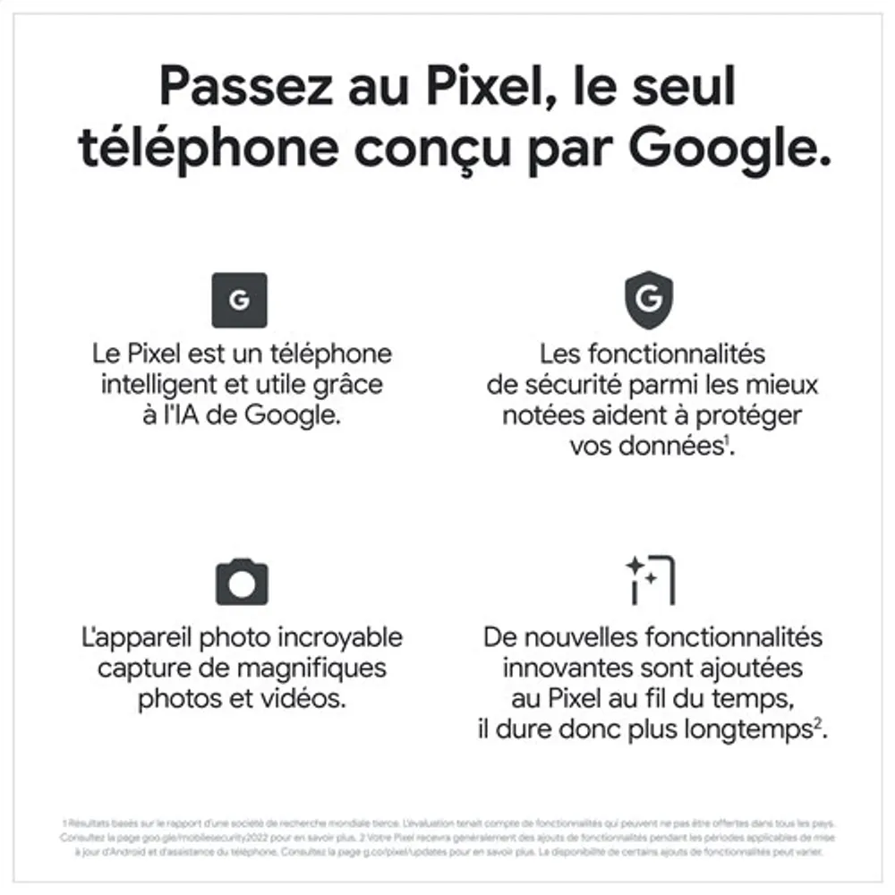 Pixel 7a de 128 Go de Google avec Koodo - Mer - Paiement Balance mensuel