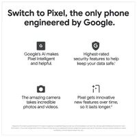 Pixel 7a de 128 Go de Google avec Freedom Mobile - Mer - Paiement Balance mensuel