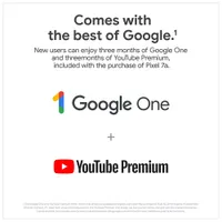 Pixel 7a de 128 Go de Google avec Freedom Mobile - Mer - Paiement Balance mensuel