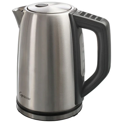 Capresso H2O Steel PLUS Electric Kettle - 1.7L - Stainless Steel/Black