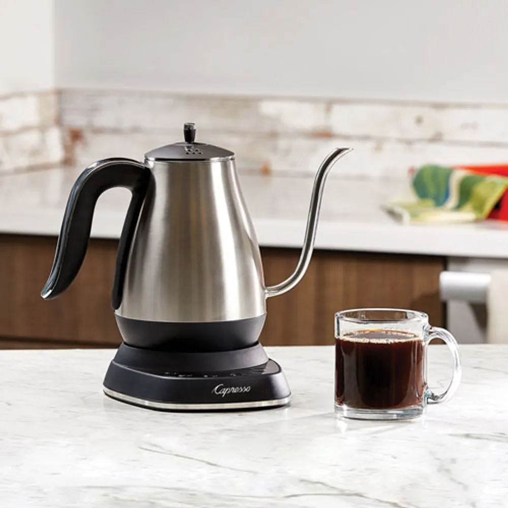 Capresso Pour-Over Electric Kettle - 1.2L - Stainless Steel/Black