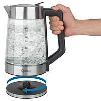 Capresso H2O Glass Select Rapid Boil Electric Kettle - 2L - Stainless Steel/Black