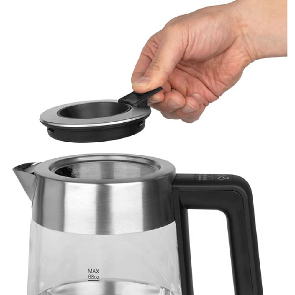 Capresso H2O Glass Select Rapid Boil Electric Kettle - 2L - Stainless Steel/Black