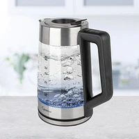 Capresso H2O Glass Select Rapid Boil Electric Kettle - 2L - Stainless Steel/Black