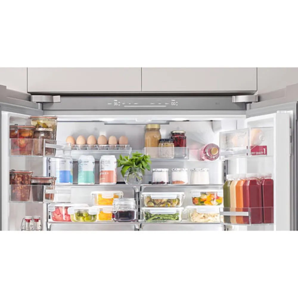 Bosch 36" 20.8 Cu. Ft. French Door Refrigerator with Water & Ice Dispenser (B36CT81ENS) - Stainless Steel