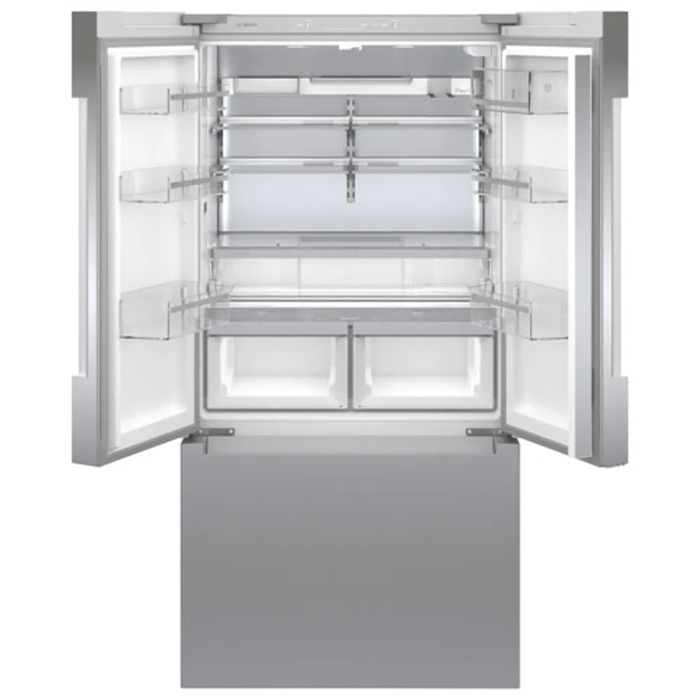 Bosch 36" 20.8 Cu. Ft. French Door Refrigerator with Water & Ice Dispenser (B36CT81ENS) - Stainless Steel