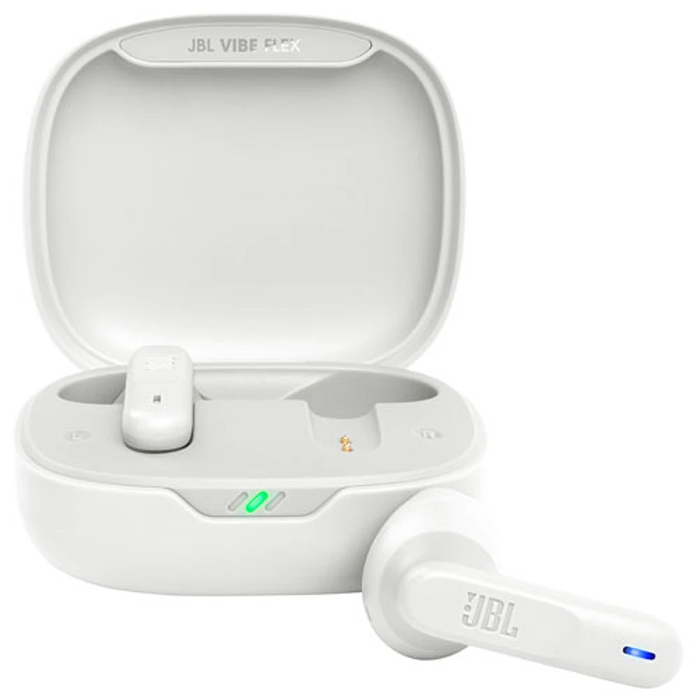 Écouteurs boutons 100 % sans fil à isolation sonore Vibe Flex de JBL - Blanc