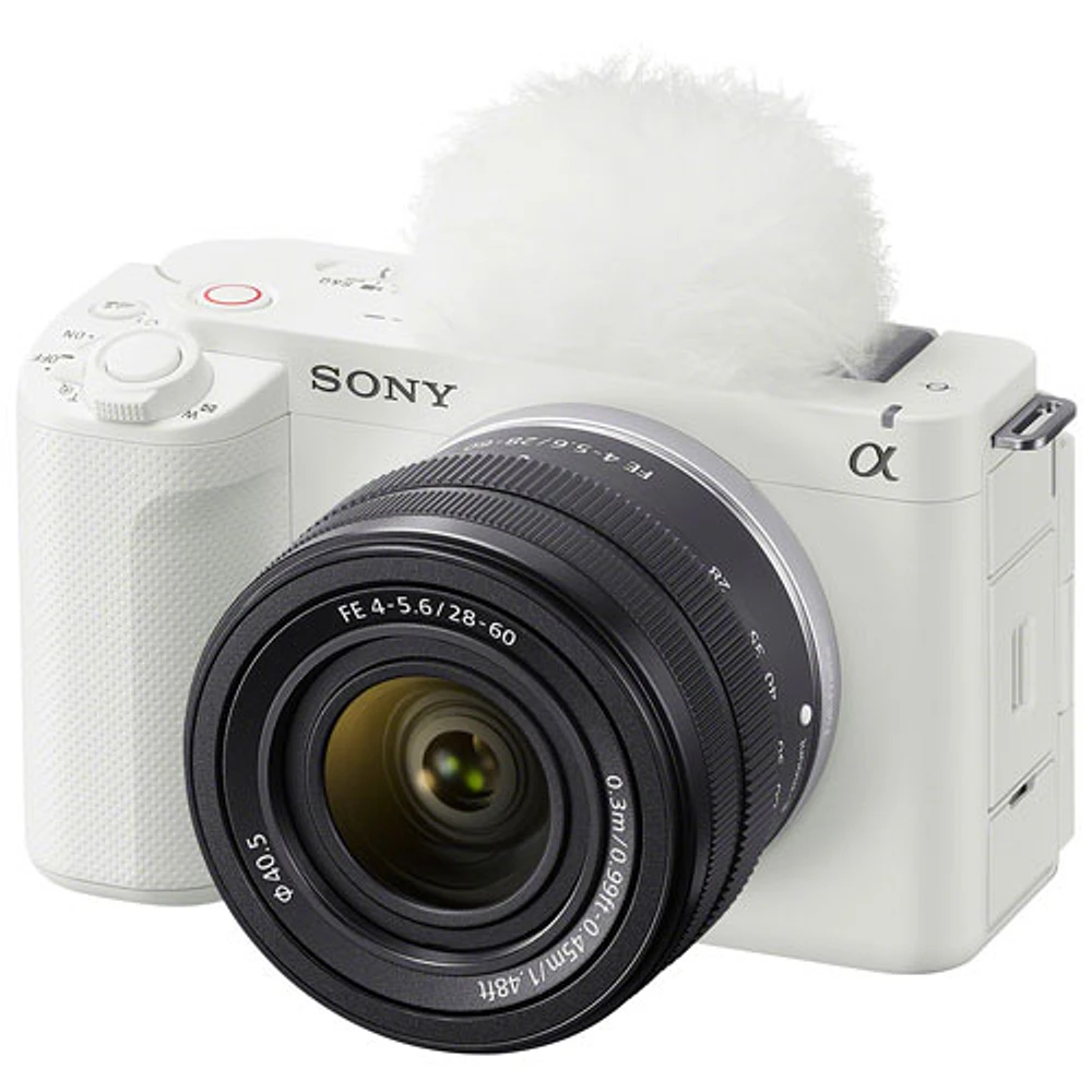 Sony Alpha ZV-E1 Full-Frame Interchangeable Lens Mirrorless Vlogger Camera with 28-60mm Lens Kit - White