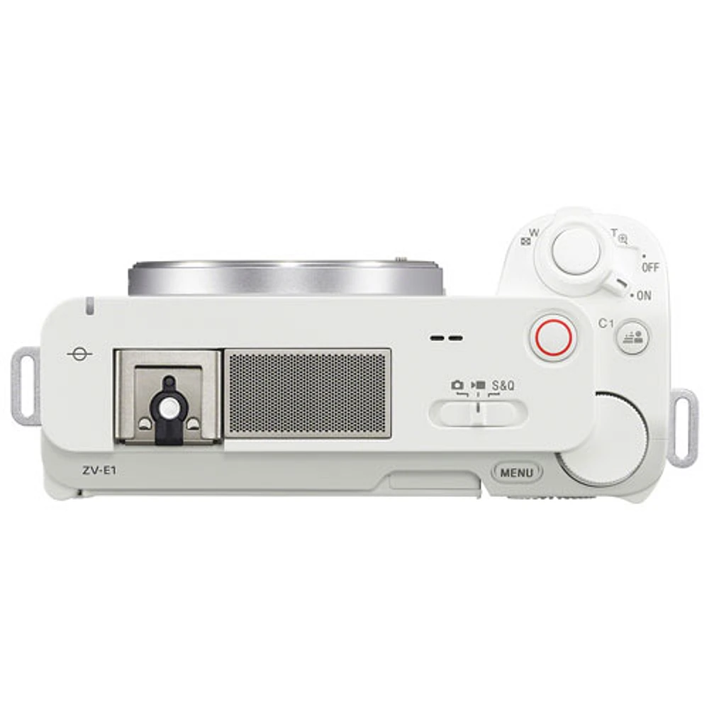 Sony Alpha ZV-E1 Full-Frame Interchangeable Lens Mirrorless Vlogger Camera with 28-60mm Lens Kit - White