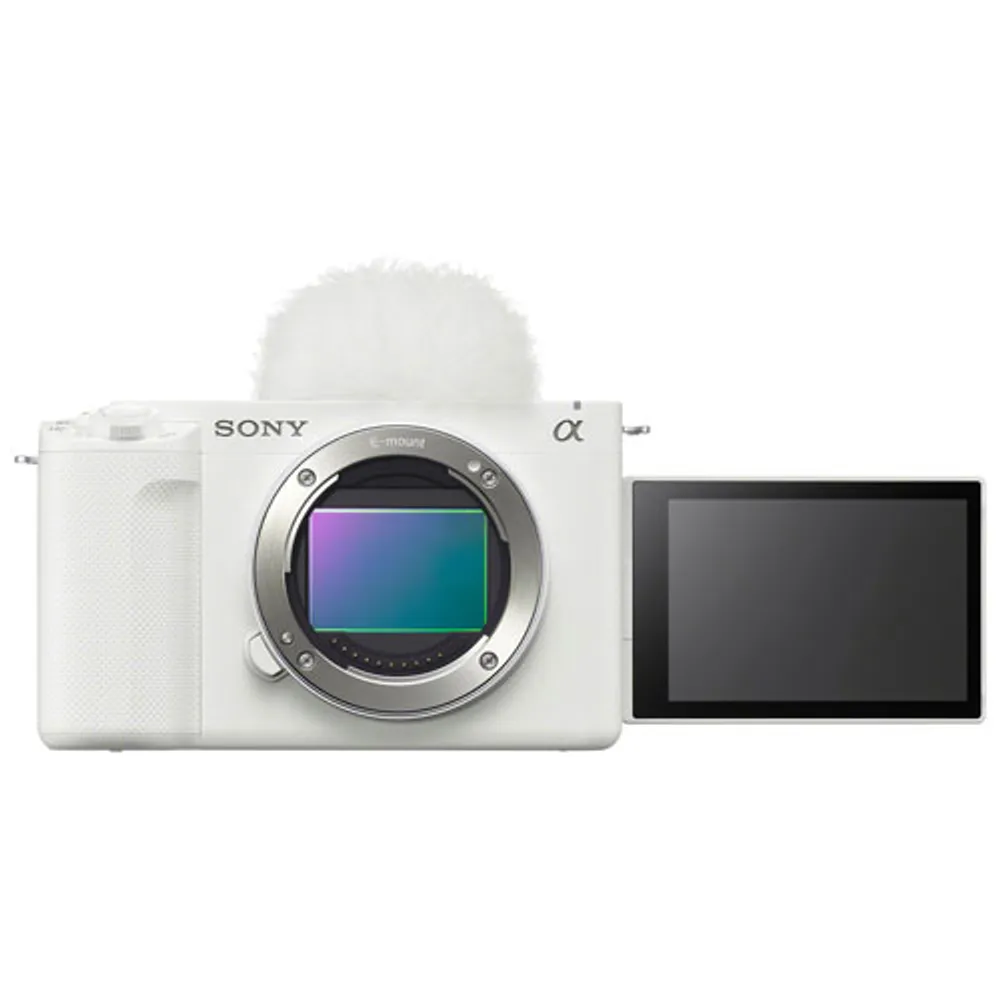 Appareil photo sans miroir plein format Alpha ZV-E1 de Sony pour blogueur vidéo (boîtier seulement) - Blanc