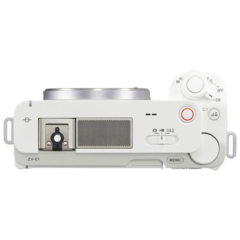 Appareil photo sans miroir plein format Alpha ZV-E1 de Sony pour blogueur vidéo (boîtier seulement) - Blanc