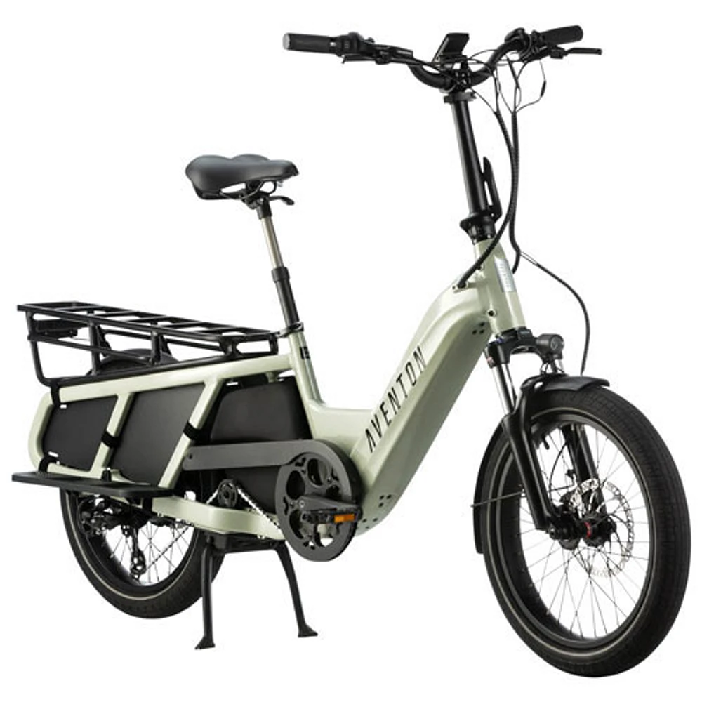 Aventon Abound 750 W Electric Cargo Bike with up to 80km Battery Range - Green