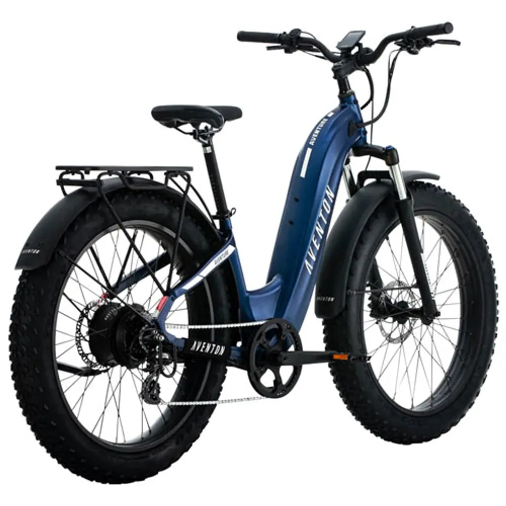 Aventon Aventure.2 Step-Through 750 W Electric City Bike with up to 96km Battery Range - Large - Cobalt