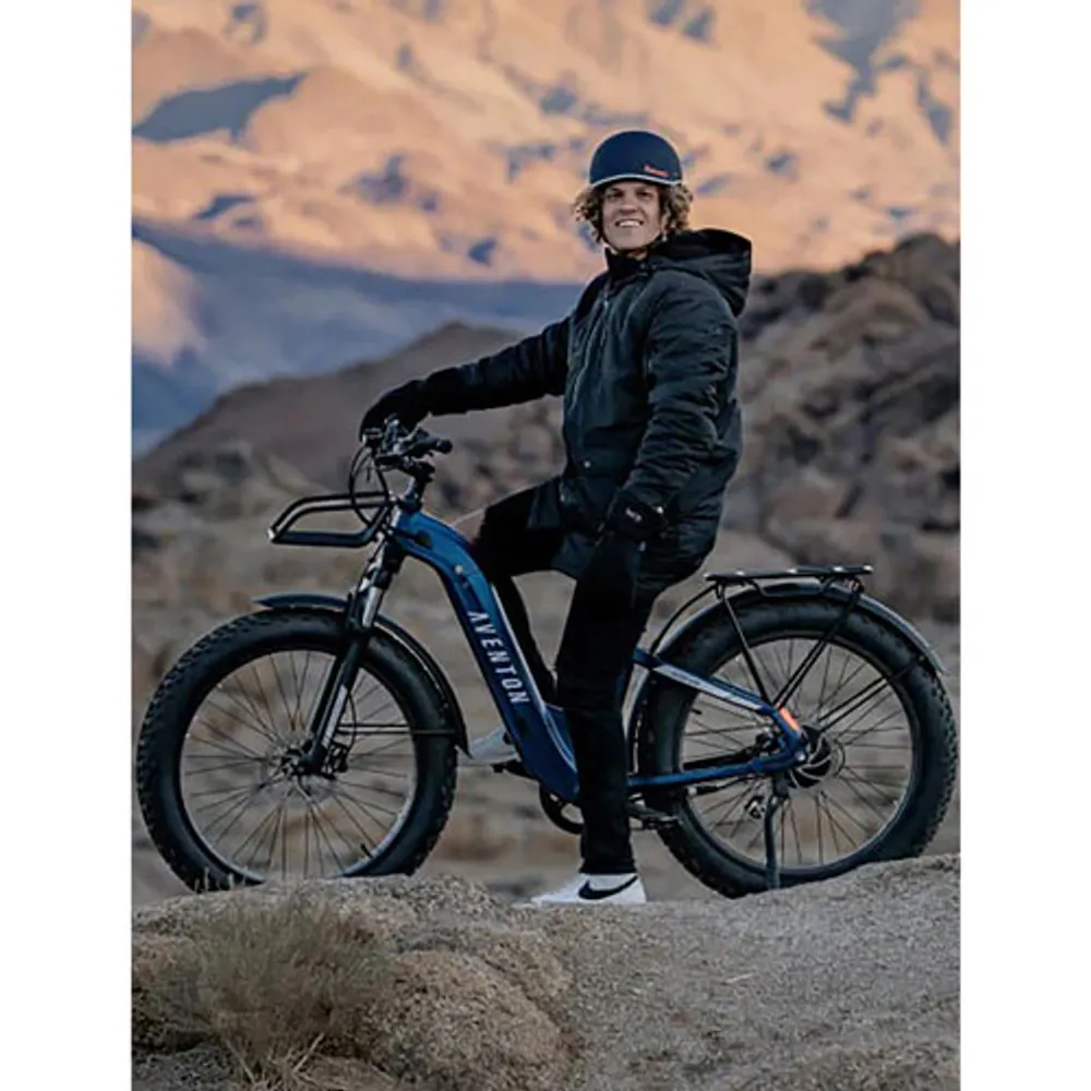 Aventon Aventure.2 Step-Through 750 W Electric City Bike with up to 96km Battery Range - Large - Cobalt