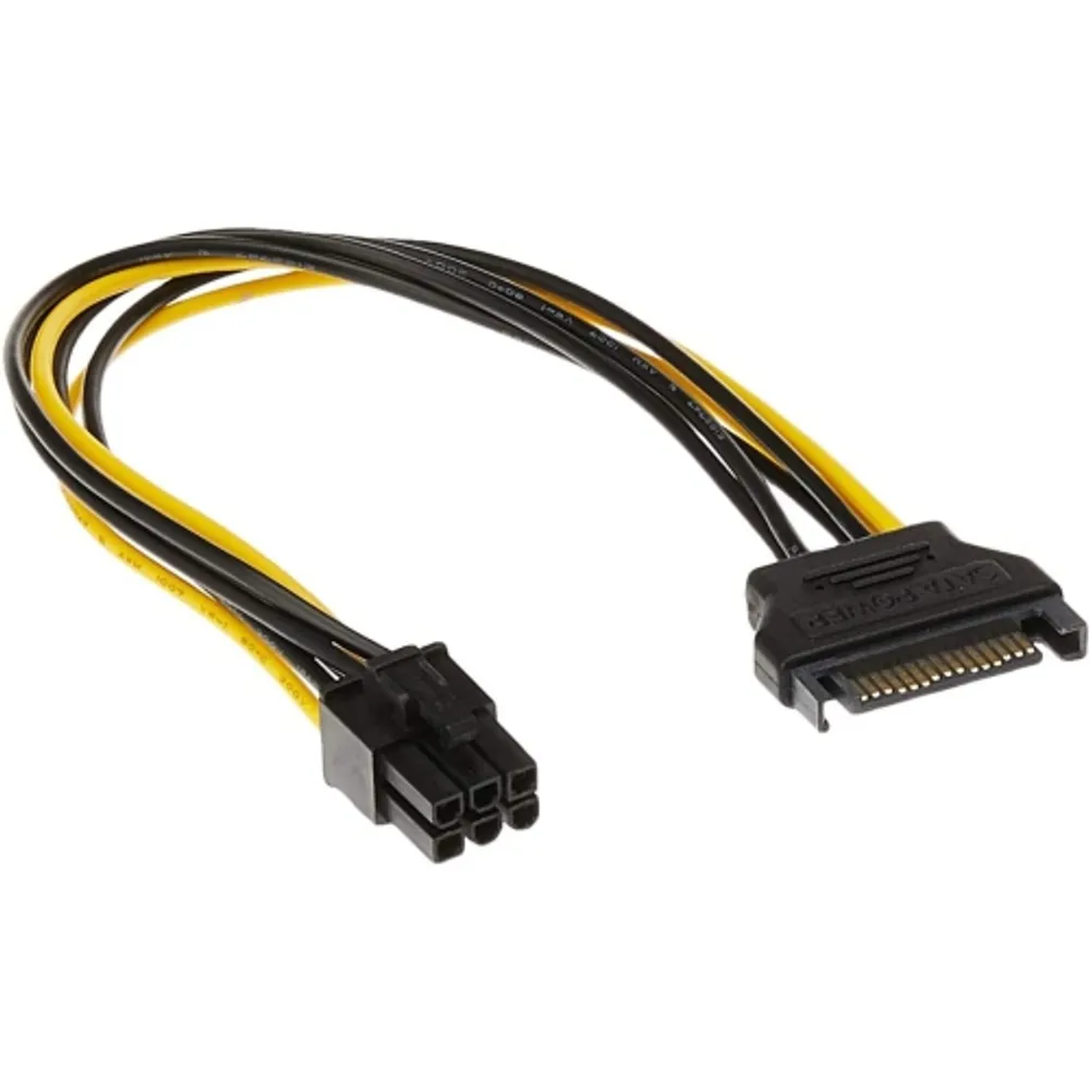 SATA Data Cable and SATA Power Splitter Cable (4 Pack) 6.0 Gbps,15 Pin  Power Splitter Cable