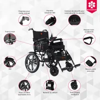 Bangeran Hercules Lite EX Foldable Electric Wheelchair - Black