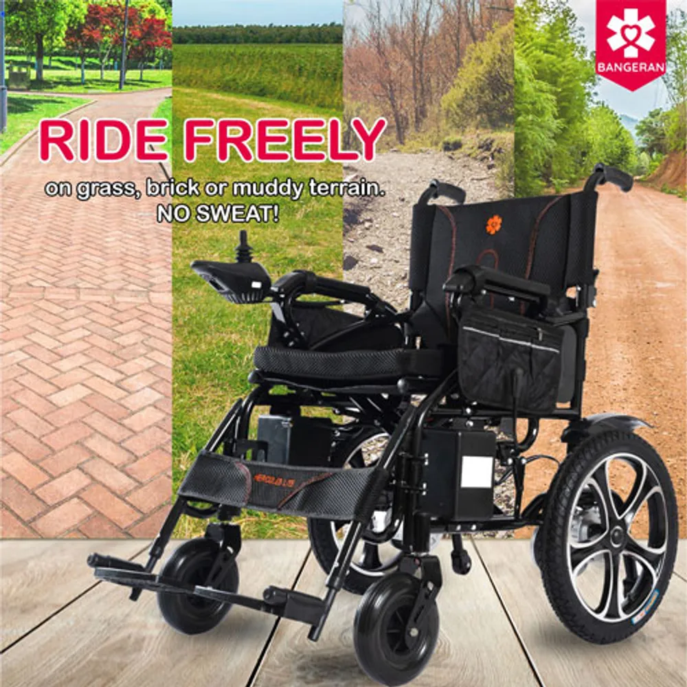 Bangeran Hercules Lite EX Foldable Electric Wheelchair - Black