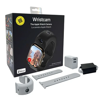 Wristcam Silicone Smart Dual-Camera Band for Apple Watch 38/40/41mm - Large - Grey