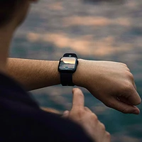 Bracelet en silicone intelligent à deux caméras de Wristcam pour Apple Watch 38/40/41 mm - Moyen/Grand - Noir