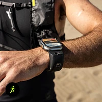 Bracelet en silicone intelligent à deux caméras de Wristcam pour Apple Watch 38/40/41 mm - Moyen/Grand - Noir