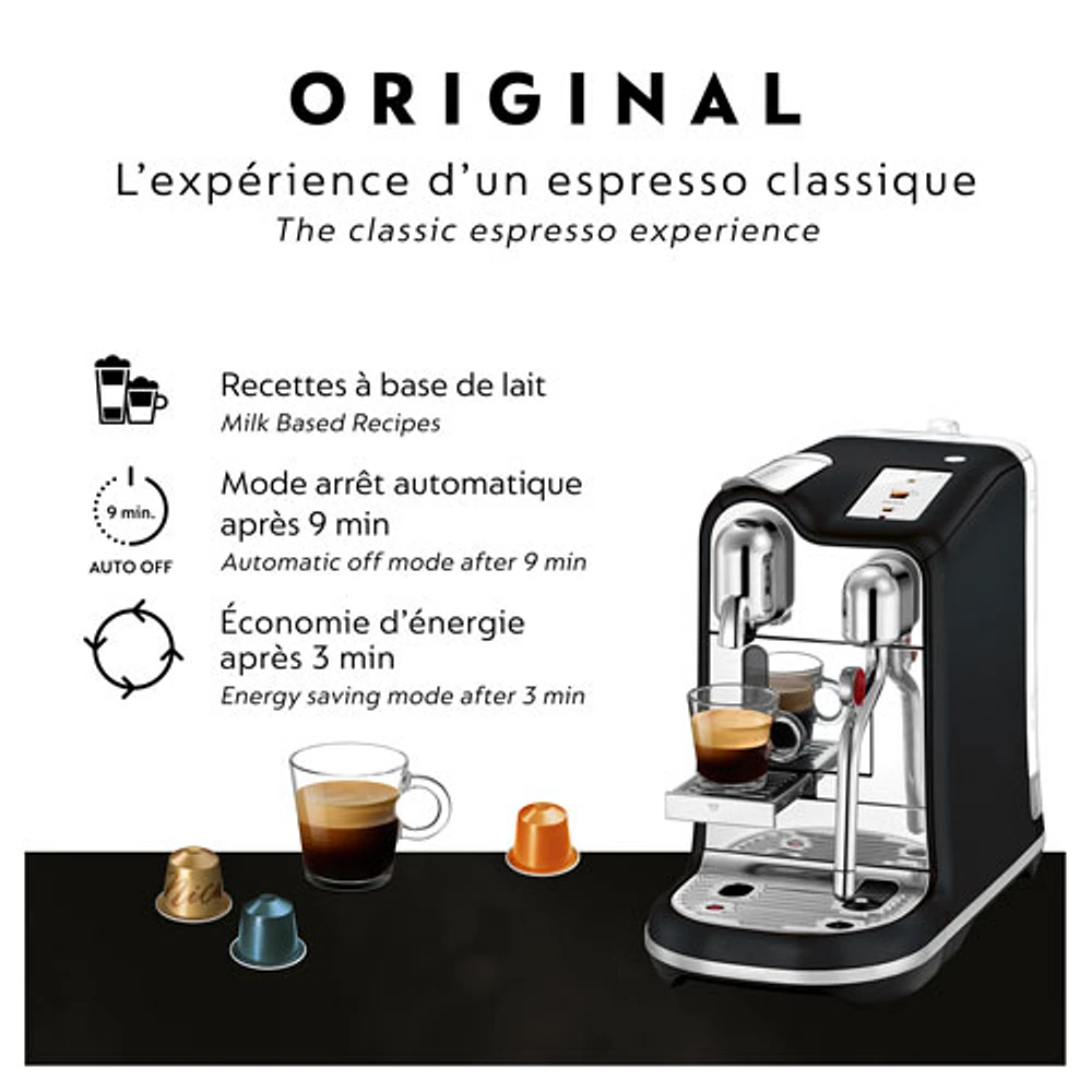 Nespresso Creatista Pro Pod Espresso Machine by Breville - Black Truffle