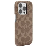 Coach Slim Wrap Fitted Hard Shell Case with MagSafe for iPhone 14 Pro - Signature Tan