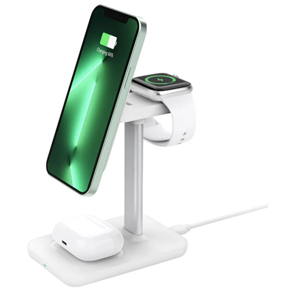 Energizer 3-in-1 7.5W Magnetic Wireless Charger (WCP304) - White