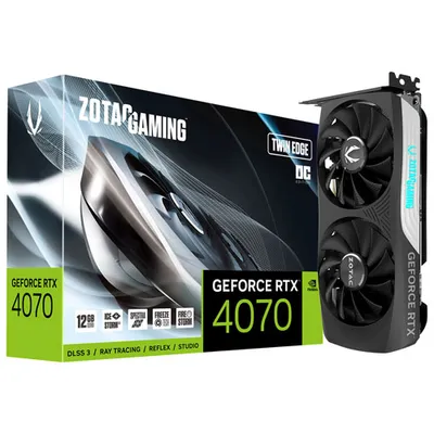 ZOTAC Gaming GeForce RTX 4070 Twin Edge OC 12GB GDDR6X Video Card