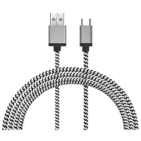 Câble USB-A/ USB-C de 0,3 m (1 pi) de LBT (LBTBW0101) - Noir/Blanc