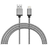 Câble USB-A/Lightning de 0,3 m (1 pi) de LBT (LBTBW0102) - Noir/Blanc