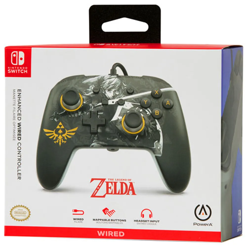PowerA Zelda Enhanced Wired Controller for Nintendo Switch - Black