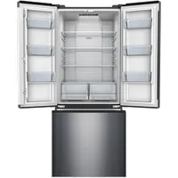 Galanz 28" 16 Cu. Ft. French Door Refrigerator with LED Lighting (GLR16FS2M08) - Stainless Steel