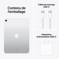 iPad 10,9 po Go Wi-Fi 6 et 5G d'Apple avec Fido (10e gén.) - Argent