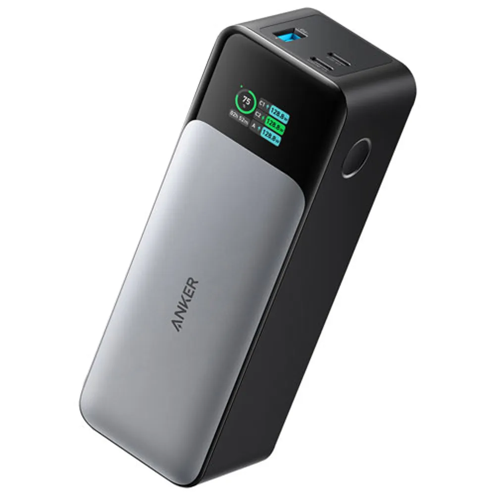 Anker 737 24,000 mAh USB Power Bank with Smart Display (A1289H11-5) - Grey