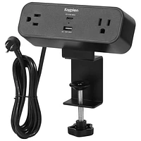 Kopplen Desk Clamp-Mounted Power Strip with PD 65W USB-C & 18W USB-A - Black