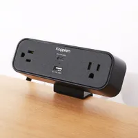 Kopplen Desk Clamp-Mounted Power Strip with PD 65W USB-C & 18W USB-A - Black