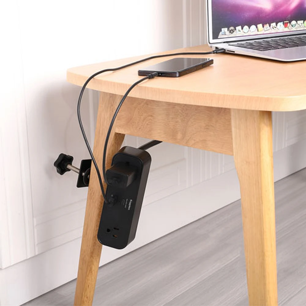 Kopplen Desk Clamp-Mounted Power Strip with PD 65W USB-C & 18W USB-A - Black