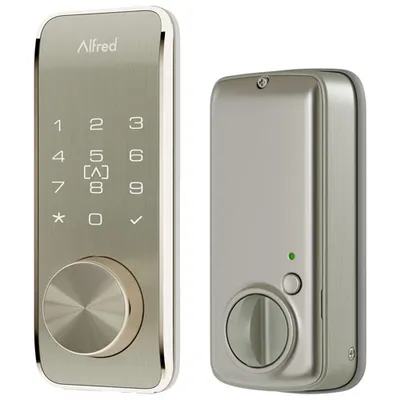 Alfred DB2S Bluetooth Smart Lock with Key - Satin Nickel