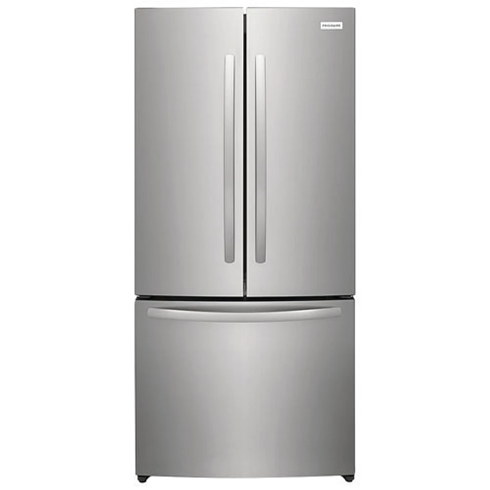 Boîte ouverte - Réfrigérateur à deux portes de 17,6 pi³ 31,5 po Gallery de Frigidaire avec distributeur de glace (FRFG1723AV) - Acier brossé - Endommagé