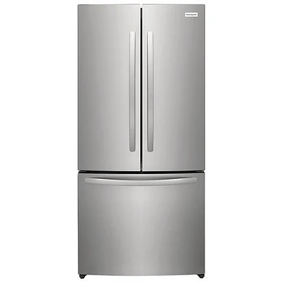 Boîte ouverte - Réfrigérateur à deux portes de 17,6 pi³ 31,5 po Gallery de Frigidaire avec distributeur de glace (FRFG1723AV) - Acier brossé - Endommagé