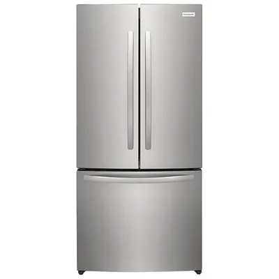 Open Box - Frigidaire Gallery 31.5" 17.6 Cu Ft French Door Refrigerator w/ Ice Dispenser -Brushed Steel - Scratch & Dent